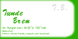 tunde brem business card